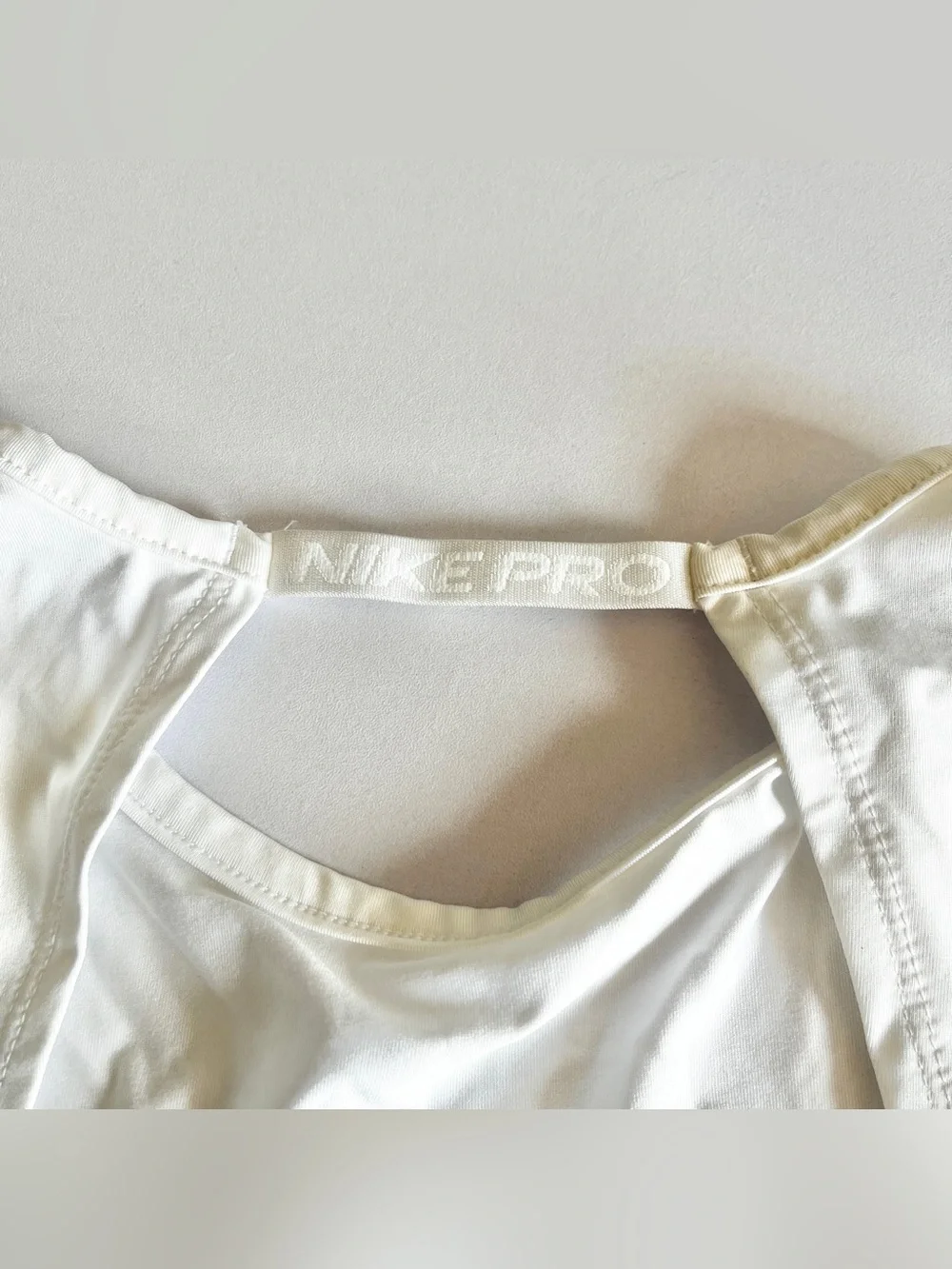 Nike Pro dri fit training tank top white womens small open mesh back strap run